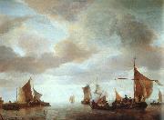 Jan van de Cappelle Ships on a Calm Sea near Land USA oil painting artist